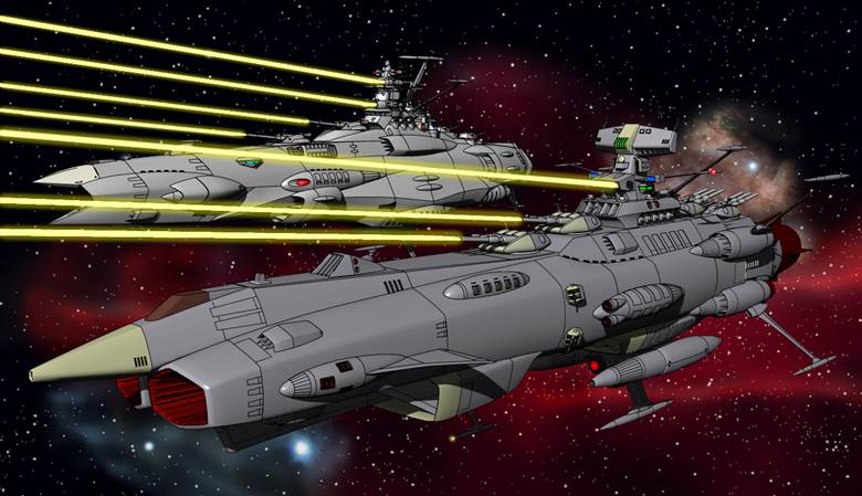舰队统一射击カズ的宇宙飞船科幻插画图片