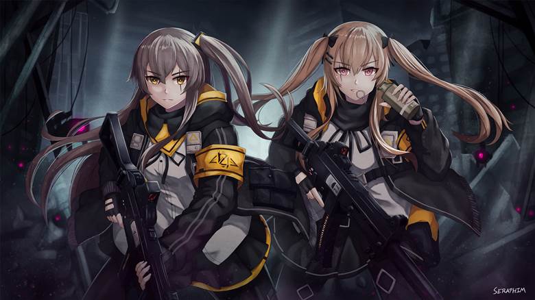 ump45とump9セラフィム的pixiv少女前线插画图片