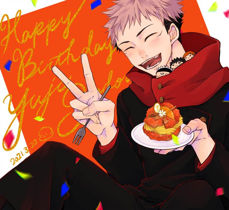 happybirthday虎杖悠仁akinashi的咒术回战插画图片
