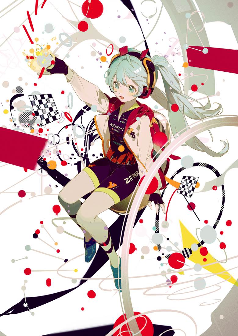 kandinskyspacebalabling的初音未来插画图片