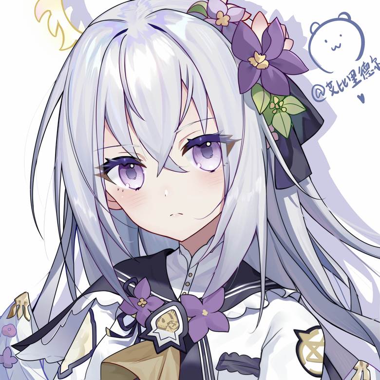 画了可爱的梓！插画师艾比里德尔的白洲梓插画图片 BoBoPic