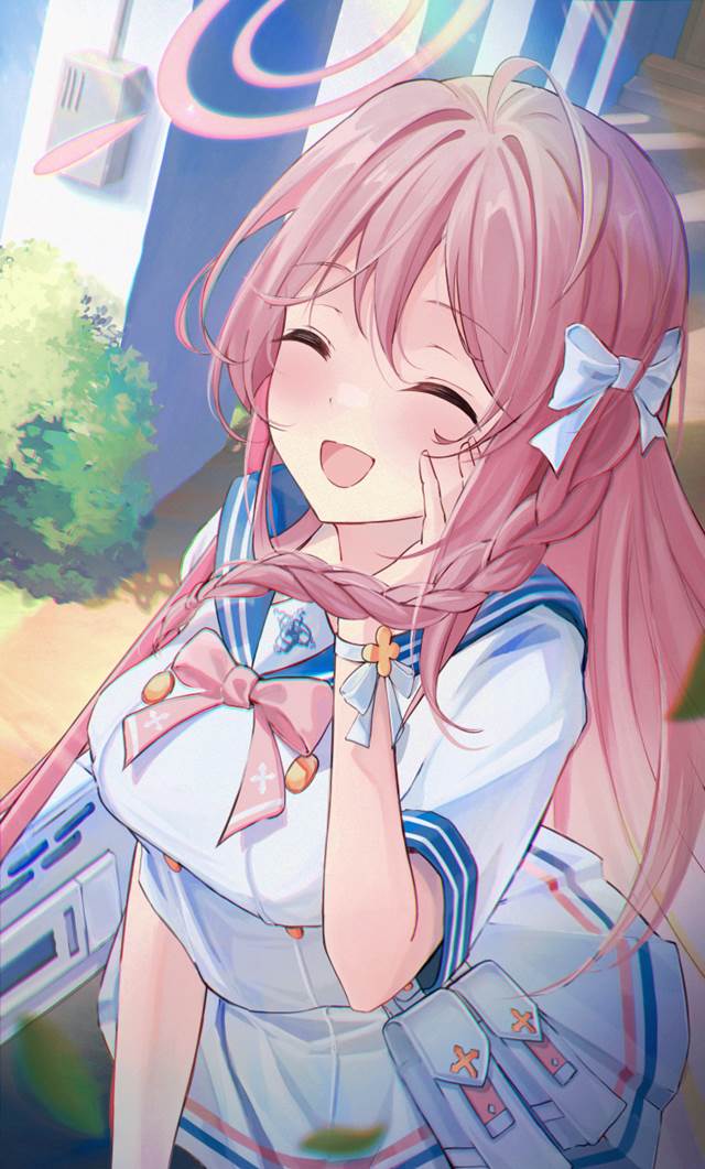 100 Day Challenge, breasts, smile, Blue Archive