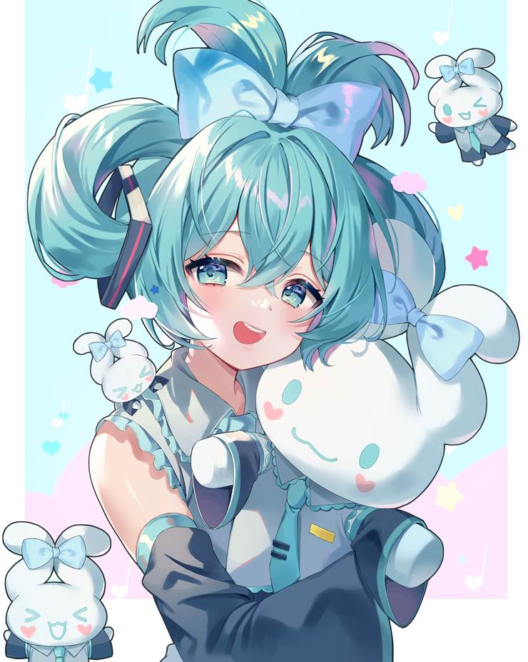 MIKU|插画师Ran的玉桂狗初音插画图片