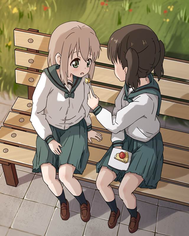 向山进发, 雪村葵, Hinata Kuraue, uniform, 女孩子, yuri, 向山进发100收藏