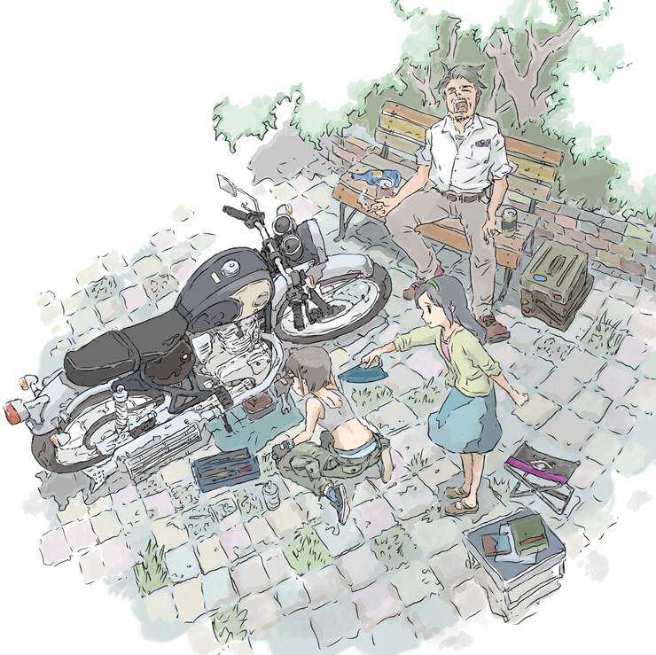 kAWASAKIエストレヤ|pixiv画师aoi的摩托车插画图片
