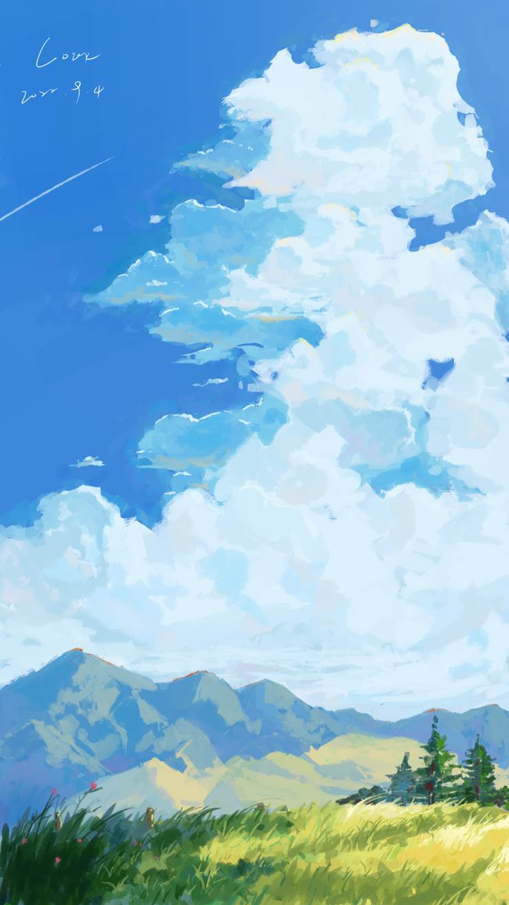 风景, 云, background, summer day, 夏天, 夏日天空