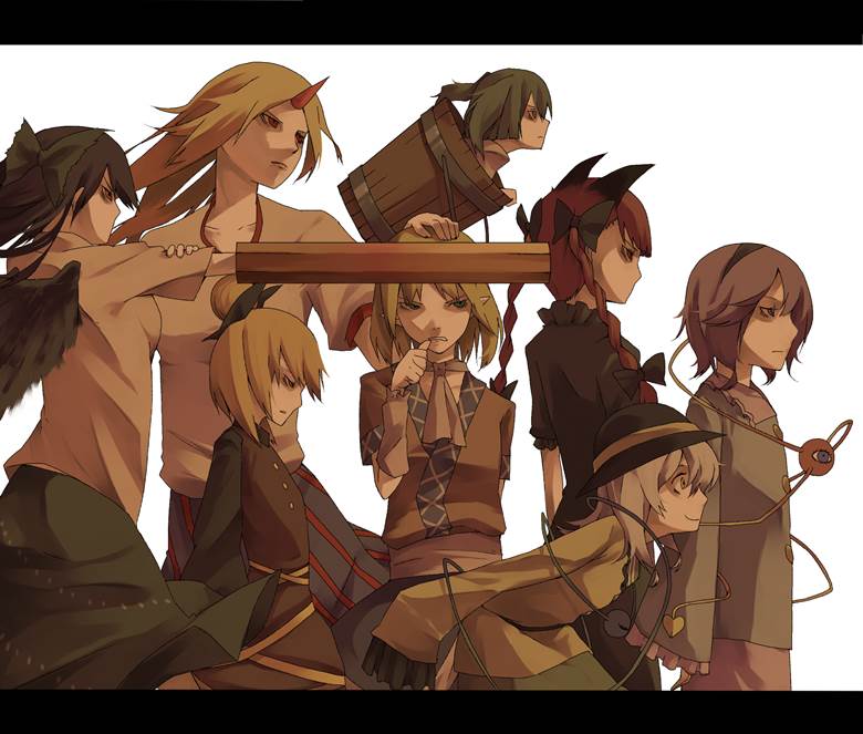 琪斯美, 古明地恋, 古明地觉, 星熊勇仪, 东方, 水桥帕露西, 火焰猫燐, 灵乌路空, 黑谷山女, 感觉赢不了