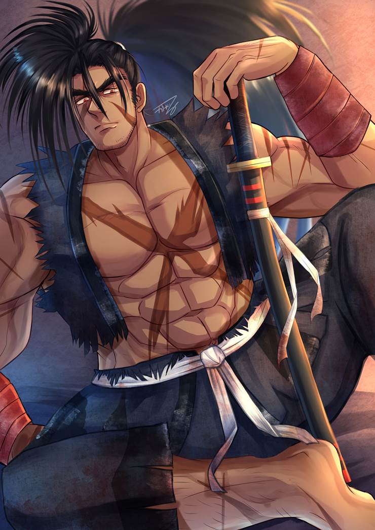 肌肉, 欧♂派, 肉壮, 大叔, beard, 侍魂, Haohmaru