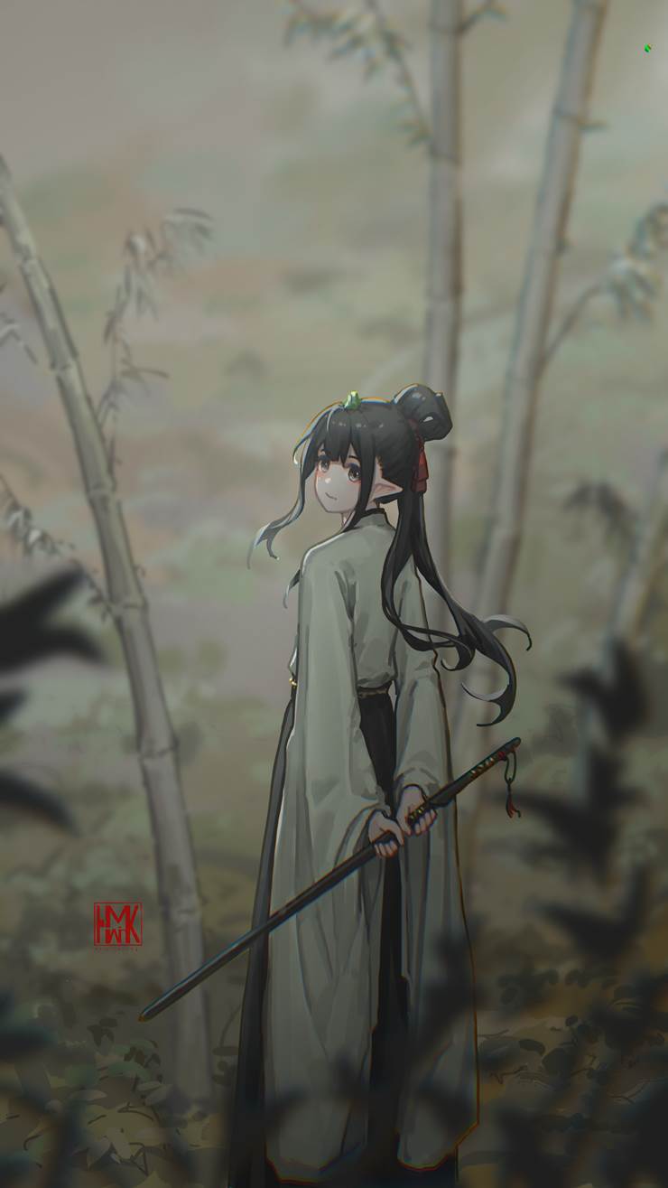 girl, illustration, girl, wallpaper, cute, original works, elf, Chinese style, Hanfu, ancient
