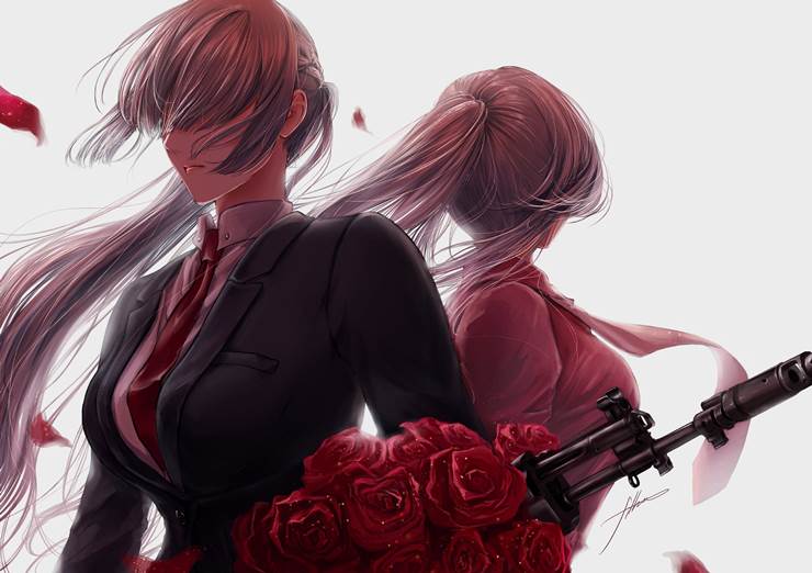 少女前线, 少女前线, 少女前线, AK-12（少女前线）, AK-15（少女前线）, girl in suit