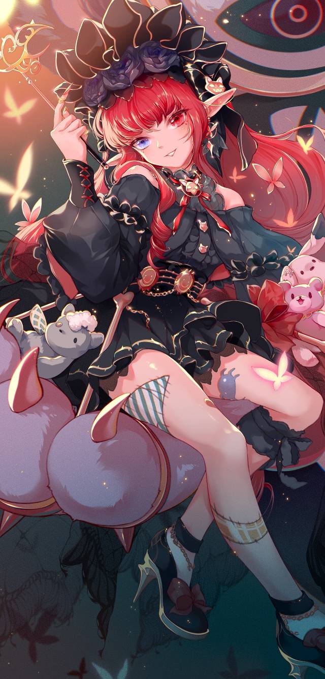 一张小魔女,地下城与勇士,哥特萝莉,DNF,LittleWitch绘画图片
