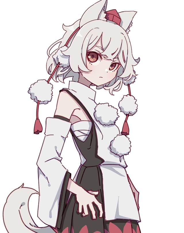 东方, 东方Project, momiji inubashiri, drawn in 1 hour at night, 缠胸布, 东方project1000收藏