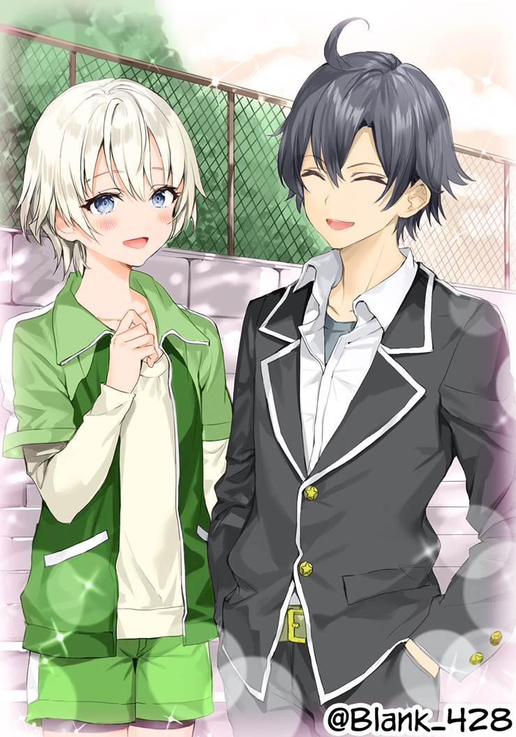 coloring, Saika Totsuka, Hachiman Hikigaya, My Youth Romantic Comedy Is Wrong, uniform