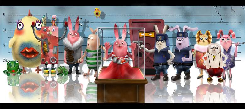 很棒的搞笑动画，《监狱兔》pixiv壁纸图片