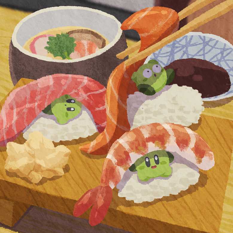 寿司のサービィ|あら的星之卡比插画图片