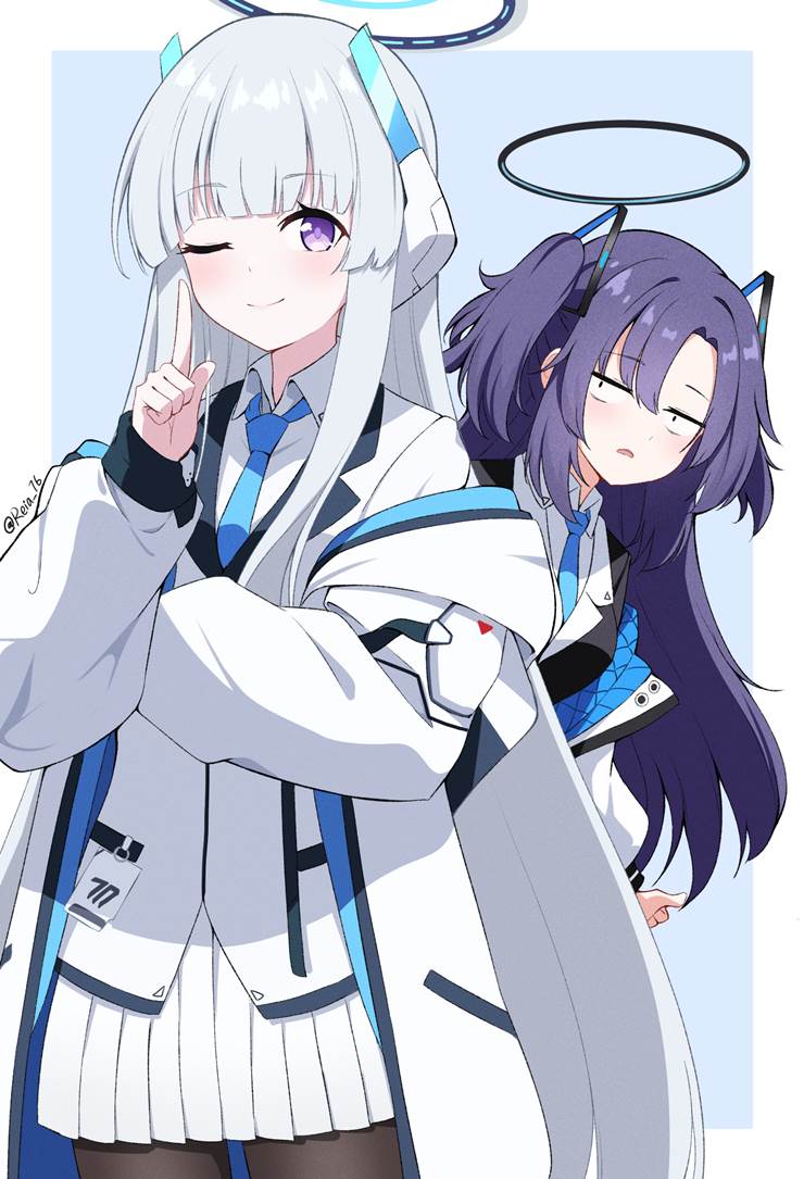 女孩子, 碧蓝档案, 生盐诺亚, Hayase Yuuka, scornful eyes, 诺亚×优香, Seminar (Blue Archive)