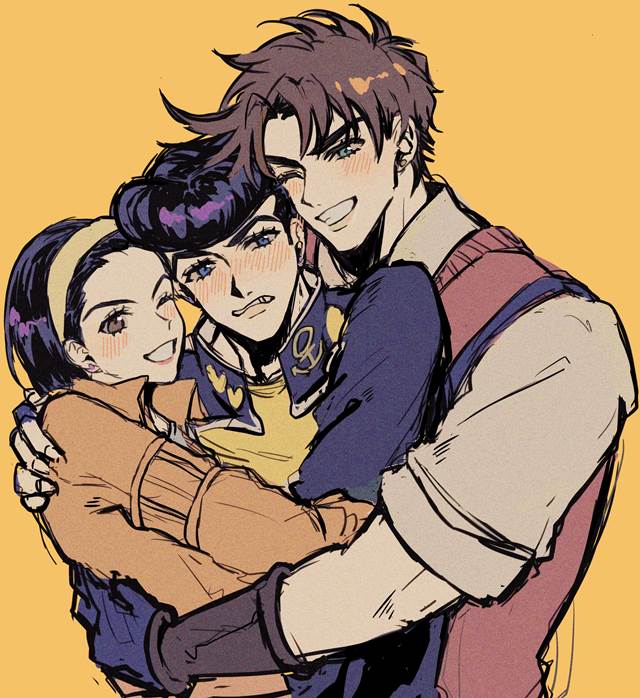 JoJo的奇妙冒险,ジョセ朋,东方仗助,东方朋子,乔瑟夫·乔斯达图片