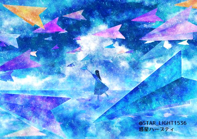插画, 原创, 女孩子, paper airplane