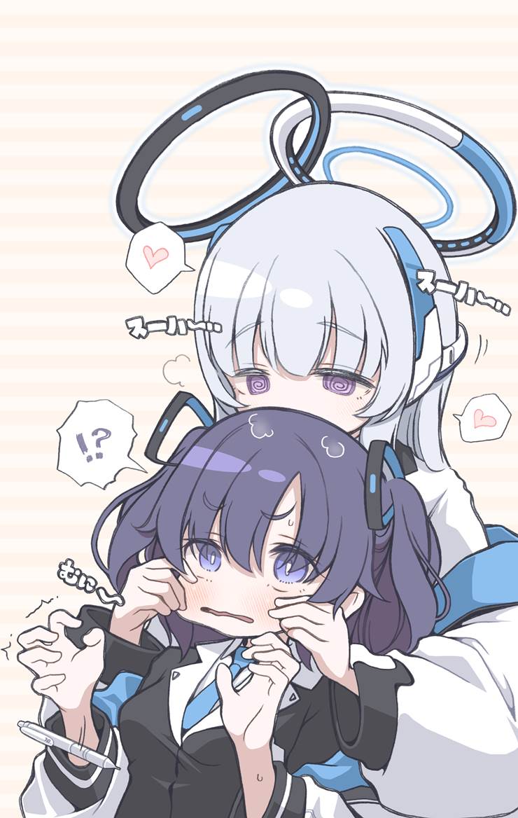 碧蓝档案, 生盐诺亚, Hayase Yuuka, Seminar (Blue Archive), spiral eyes, Blue Archive 5000+ bookmarks