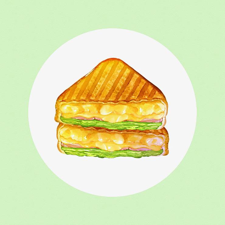 免费图标“热三明治”|插画师的美食插画图片