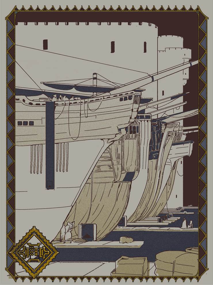 古老的明信片(PFSOZ)i:东方国家的港口|插画师Antiquewhite古白的pixiv插画图片