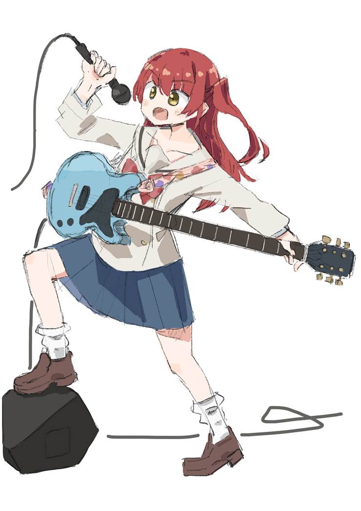 喜多ちゃん|dolphilia的吉他插画图片