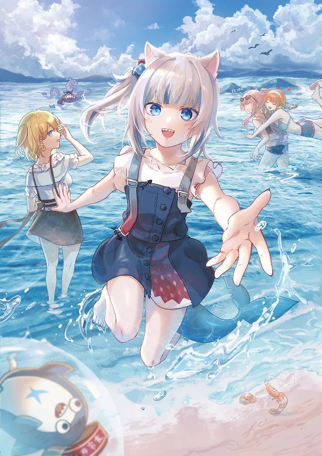 一张HololiveEN,inART,Hololive,callillust,artsofashes,gawrt,ameliaRT绘画图片