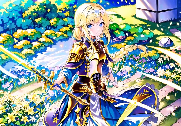 女孩子, 偶像大师 灰姑娘女孩, Alice, Sword Art Online, 女骑士, 金发碧眼, 爱丽丝·滋贝鲁库