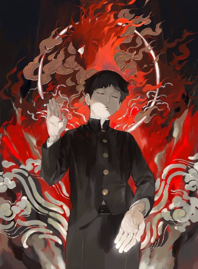 一张灵能百分百,影山茂夫绘画图片