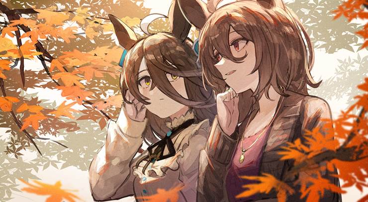 赛马娘Pretty Derby, 曼城茶座（赛马娘）, 爱丽速子（赛马娘）, autumn leaves