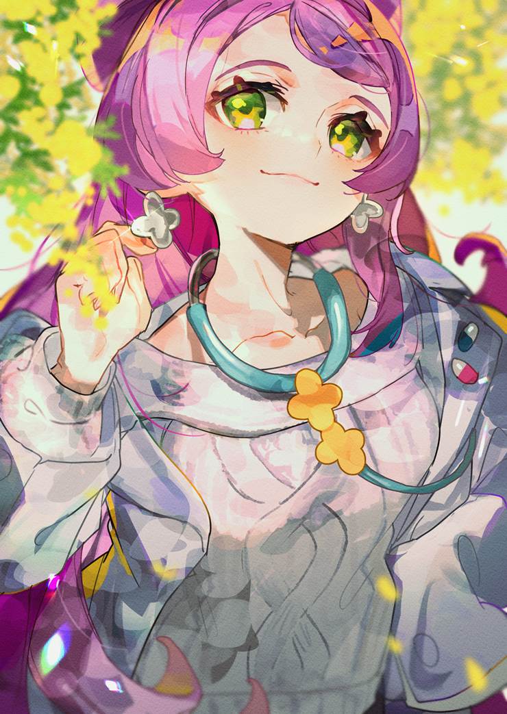 含羞草医生|插画师hallo的宝可梦sv米莫莎插画图片