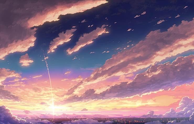 风景, background, 云, sky, sea, 奇幻