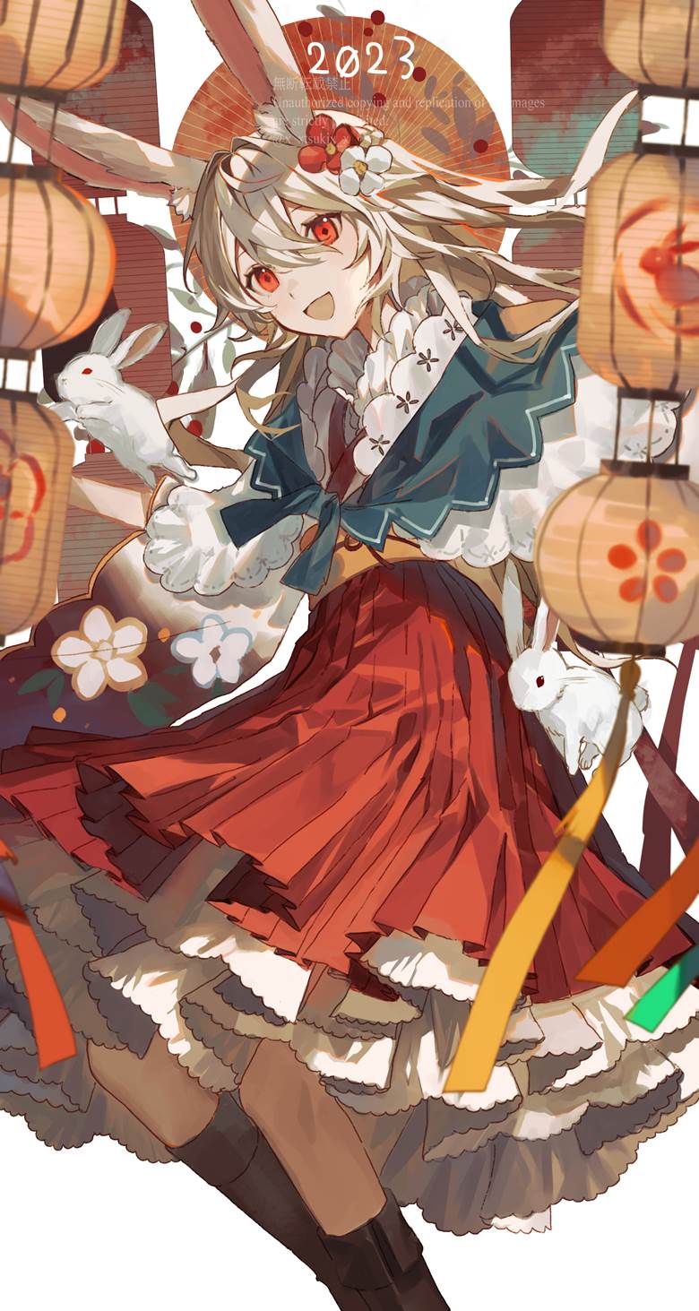 original, girl, Japanese style, rabbit