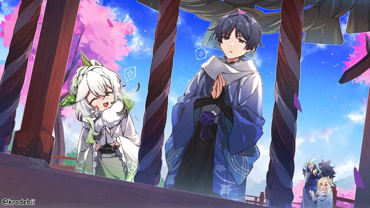 Genshin Impact, 萤（原神）, professor, wanderer, 纳西妲, Dainsleif (Genshin Impact), Aether (Genshin Impact), 原神5000收藏