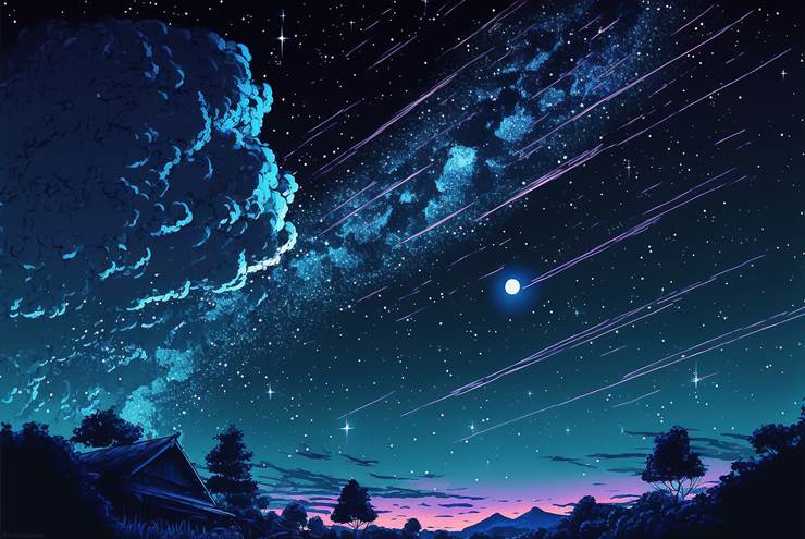 scenery, background, starry sky, night, universe, clouds, star