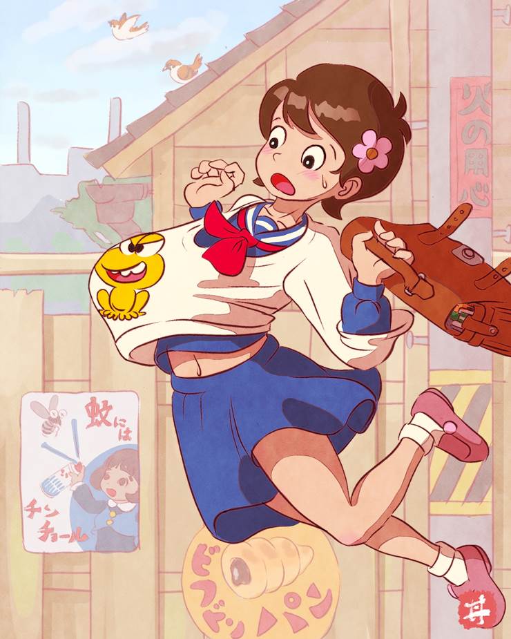 女孩子, 昭和复古风, nostalgia, uniform, 女高中生