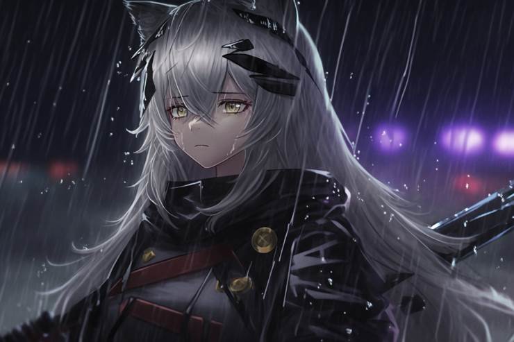 pixiv今日出题, 侧脸, 战双帕弥什, young girl, 明日方舟, Arknights, 原创, 插画, 银发