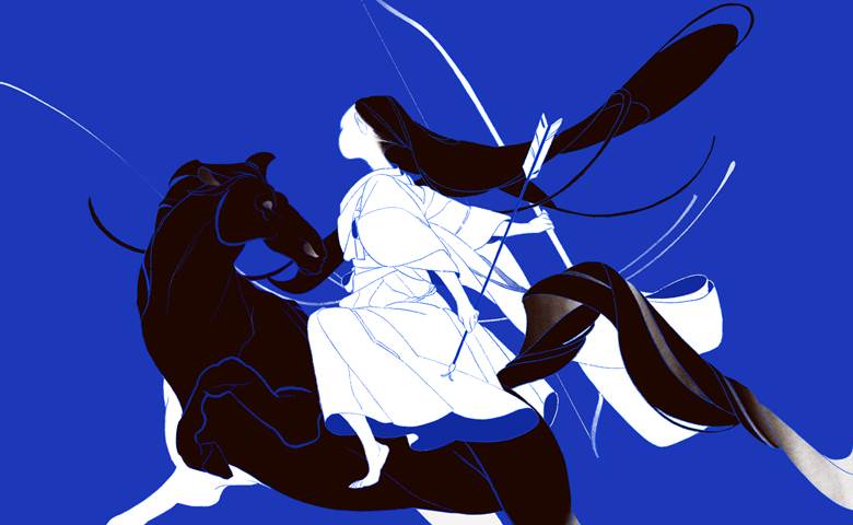 和风, 原创, 女孩子, 和服, 马