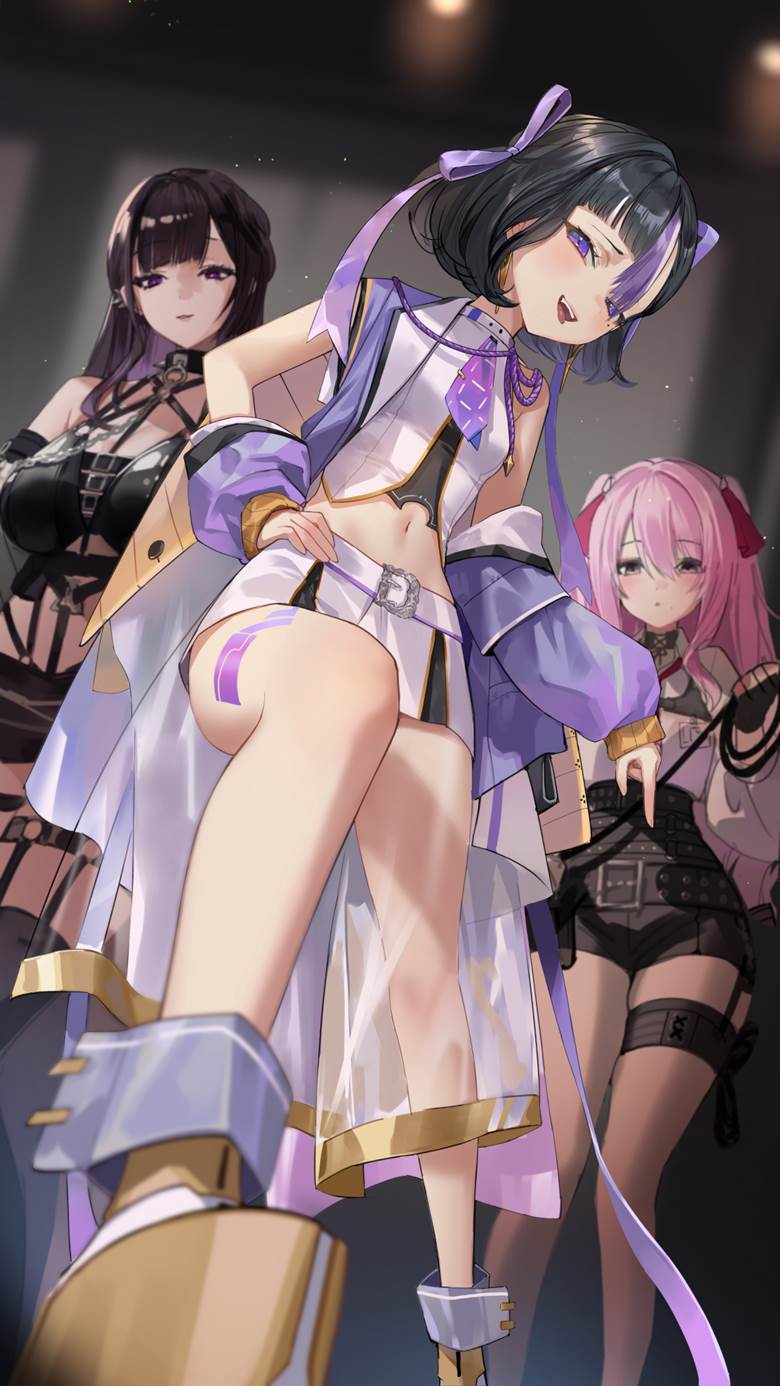 Goddess of Victory: Nikke, Mihara (NIKKE: The Goddess of Victory), Yuni (NIKKE: The Goddess of Victory), NIKKE: The Goddess of Victory, bellybutton, abs, NIKKE 1000+ bookmarks