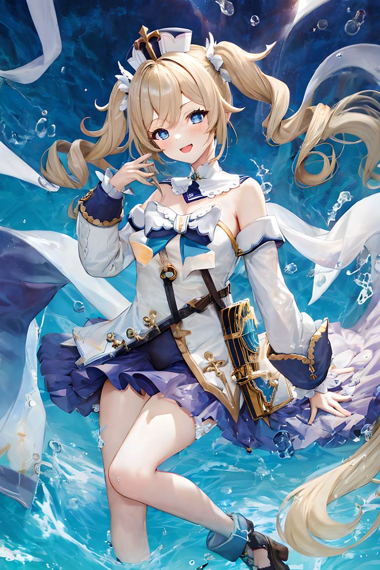 Genshin Impact, 芭芭拉（原神）, 泳装, Barbara, 芭芭拉, 夏天, ai绘图