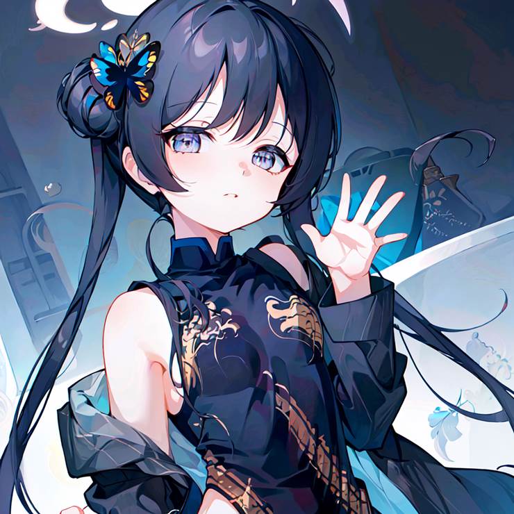 碧蓝档案, 旗袍, 妃咲（蔚蓝档案）, 平胸, 女孩子, 龙华妃咲