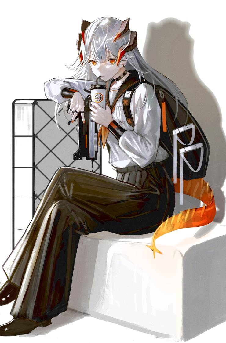 Arknights, 塞雷娅(明日方舟), beautiful girl, 明日方舟, 跷二郎腿