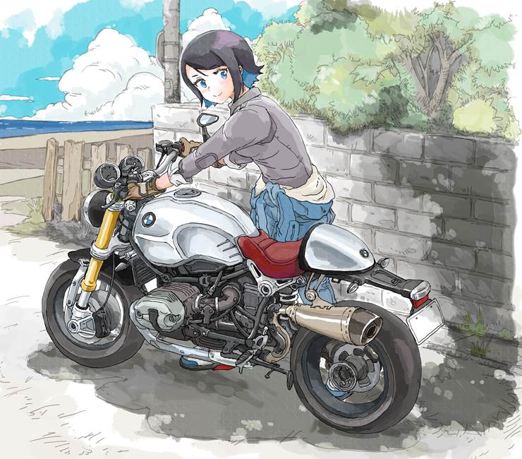 ニカ姐の休日|pixiv画师aoi的摩托车插画图片