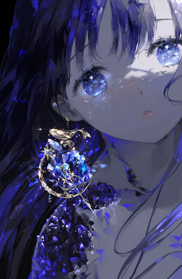 一张蓝宝石绘画图片