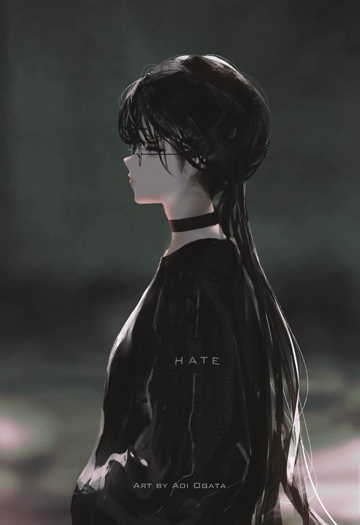 Hate chan|插画师AoiOgata的女孩插画图片