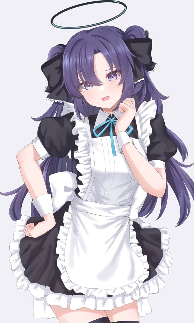 Blue Archive, Hayase Yuuka, maid uniform, maid