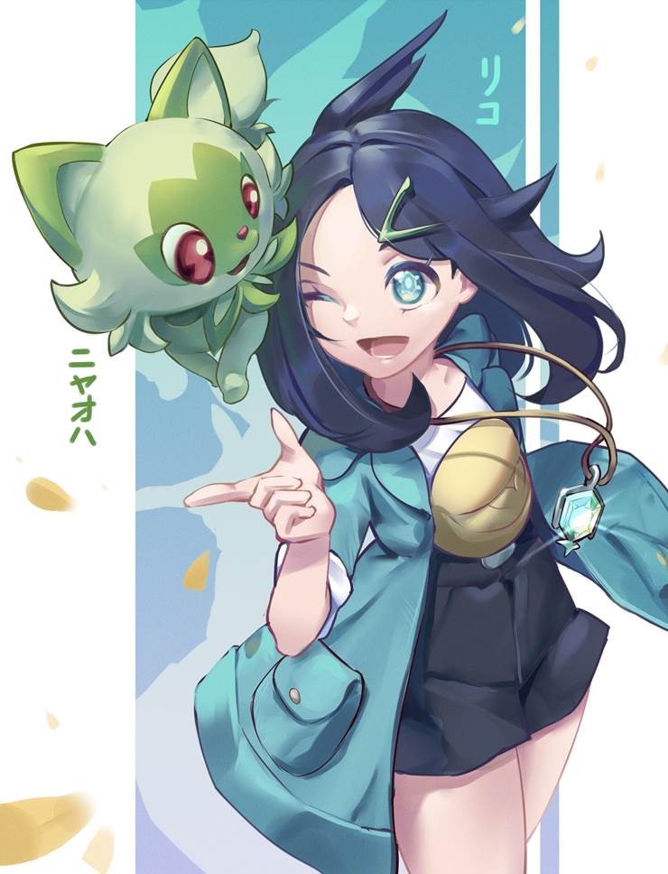 ポケットモンスターSV新しい主人公“リコ”fanart|插画师麦甘maigan的莉可（宝可梦）插画图片