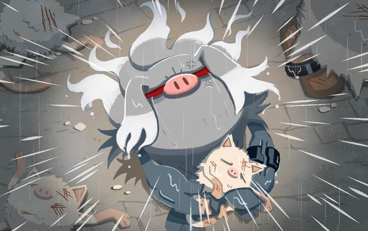 关都#56猪猴宝可梦，猴怪(マンキー)插画图片