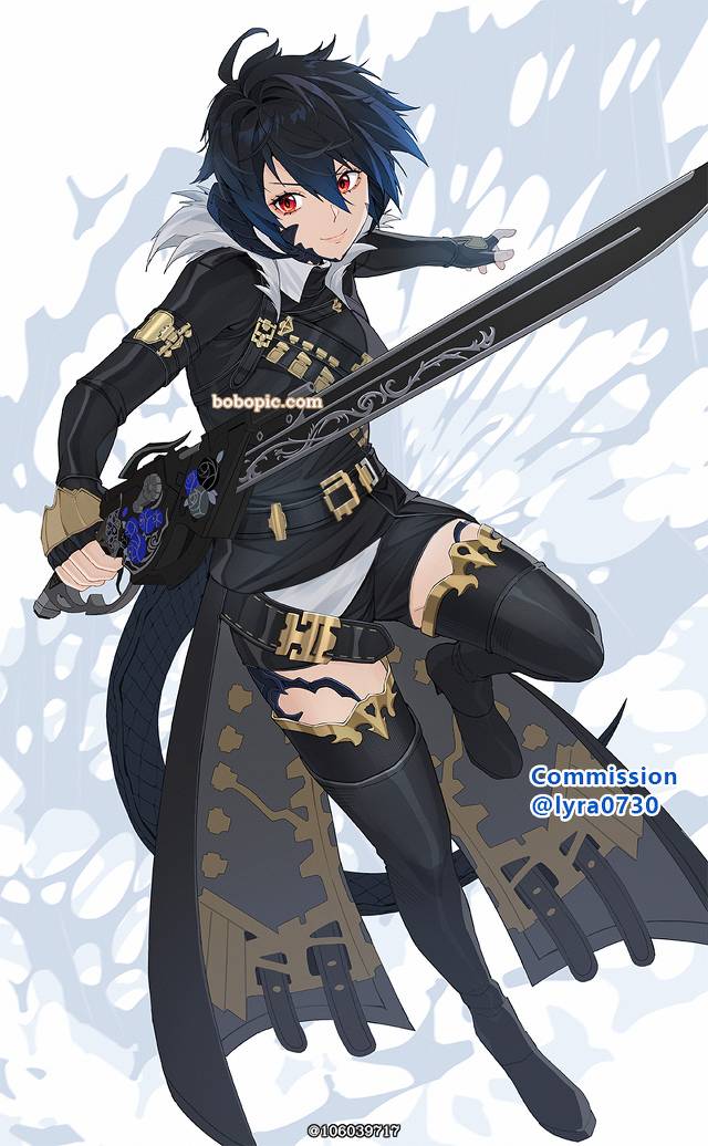 一张长筒靴,敖龙族,FFXIV,阿乌拉绘画图片