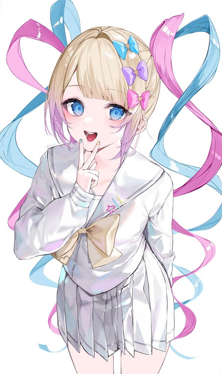 超天酱, 希儿, 雷姆, 碧蓝档案, 魔卡少女樱, 明日方舟, peace sign